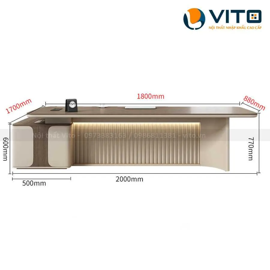 BÀN LÃNH ĐẠO NHẬP KHẨU VITO BLDV-BS3018A 6 Bàn lãnh đạo nhập khẩu Vito BLDV-BS3018A - Ảnh 6