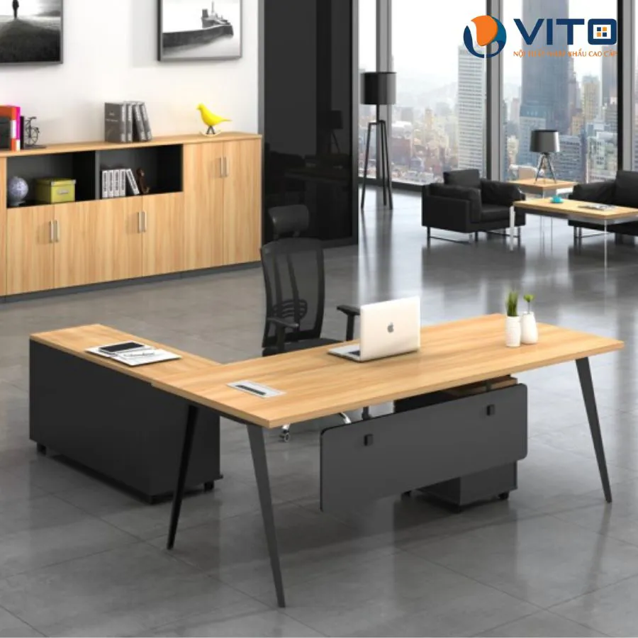 Bàn giám đốc chân đa giác Vito 1m6 BGDV-16-D