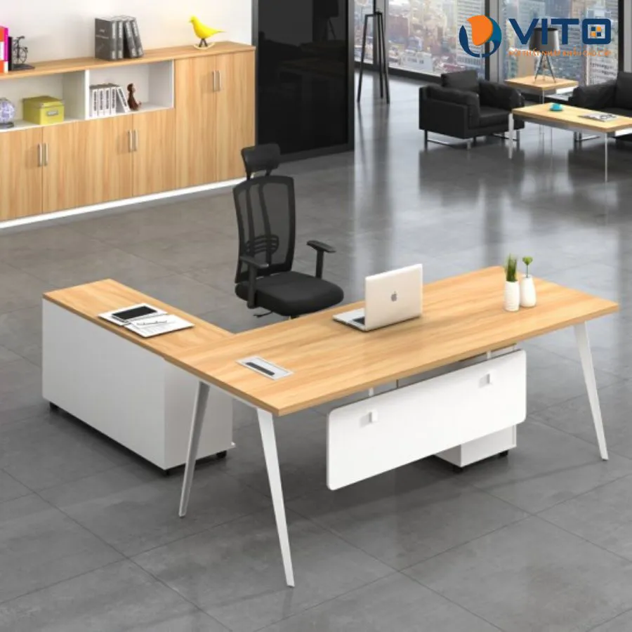 Bàn giám đốc chân đa giác Vito 1m6 BGDV-16-T