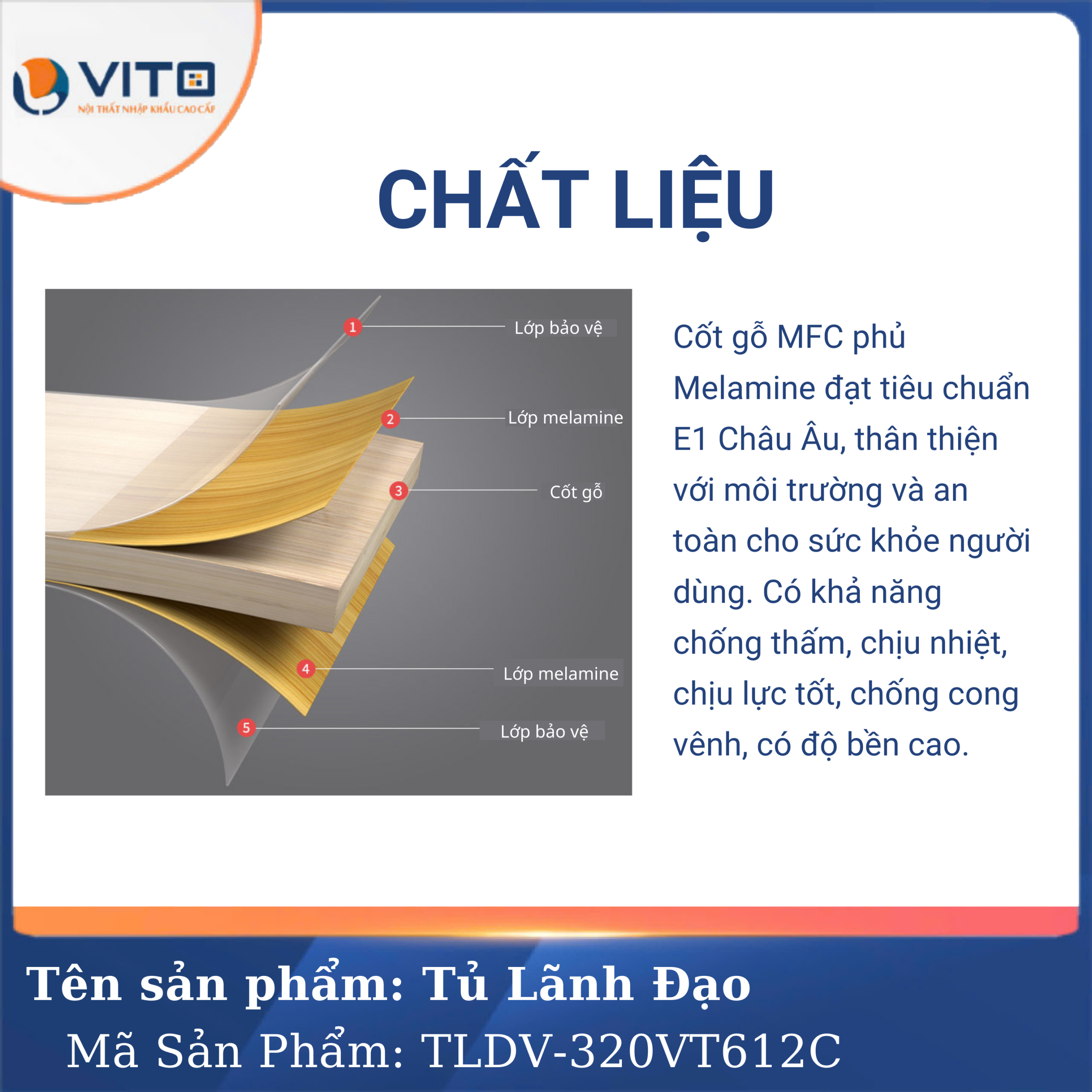 TỦ TÀI LIỆU LÃNH ĐẠO VITO TLDV-320VT612C 4 Tủ tài liệu lãnh đạo Vito TLDV-320VT612C - Ảnh 4