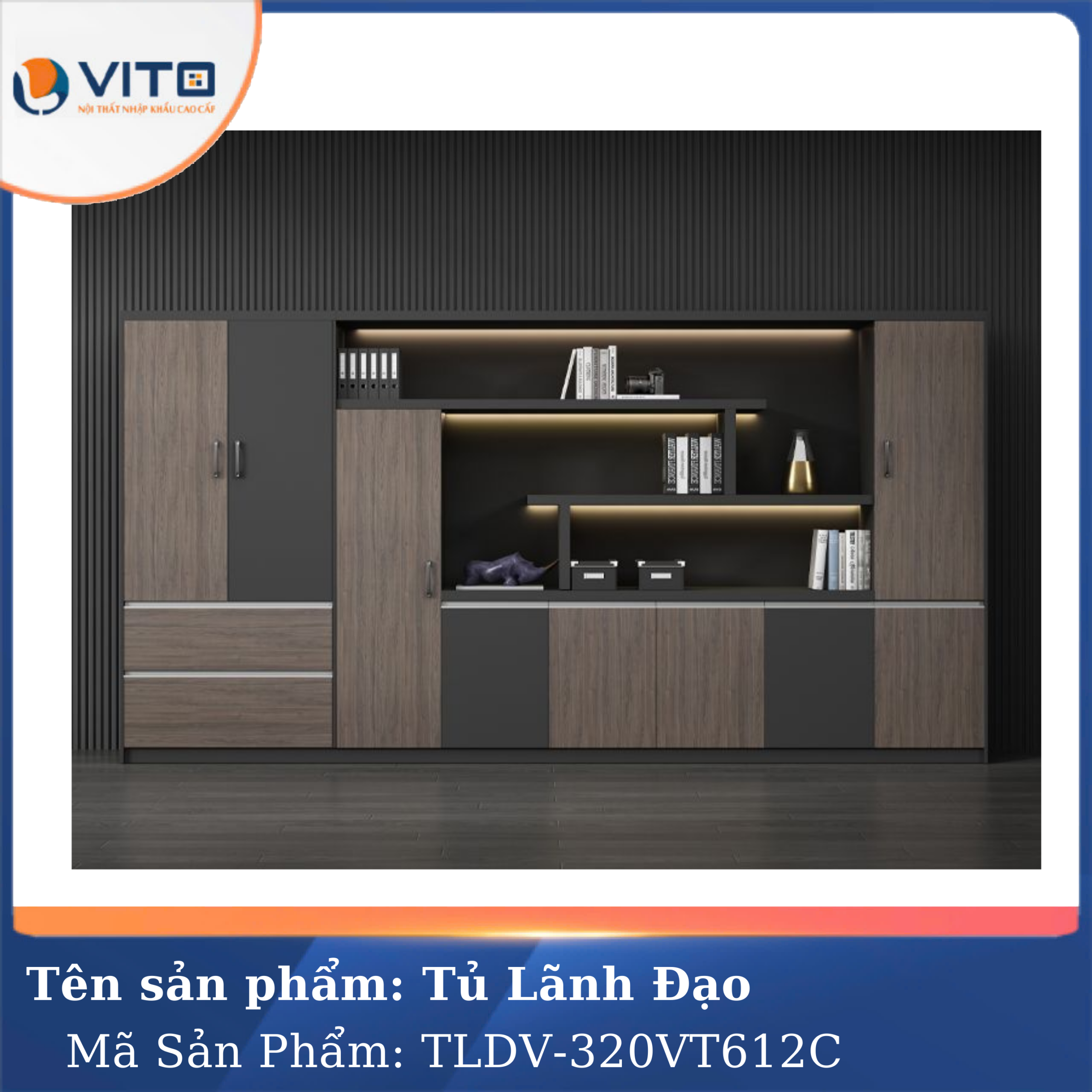 TỦ TÀI LIỆU LÃNH ĐẠO VITO TLDV-320VT612C 8 Tủ tài liệu lãnh đạo Vito TLDV-320VT612C - Ảnh 8