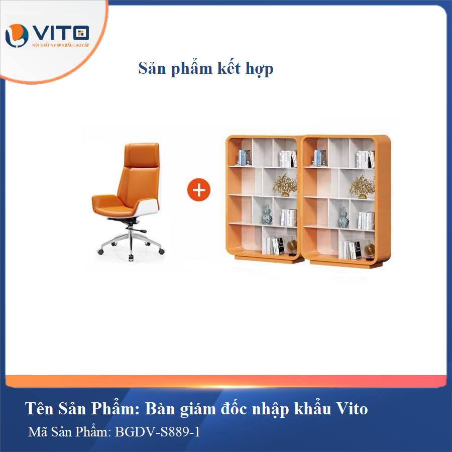 BÀN GIÁM ĐỐC NHẬP KHẨU VITO BGDV-S889-1 8 Bàn giám đốc nhập khẩu Vito BGDV-S889-1 - Ảnh 8
