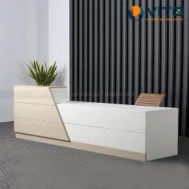 quầy lễ tân gỗ công nghiệp