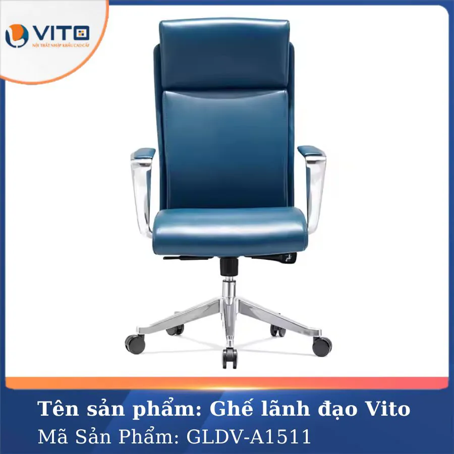 GHẾ LÃNH ĐẠO DA VITO GLDV-A1511 3 Ghế lãnh đạo da Vito GLDV-A1511 - Ảnh 3