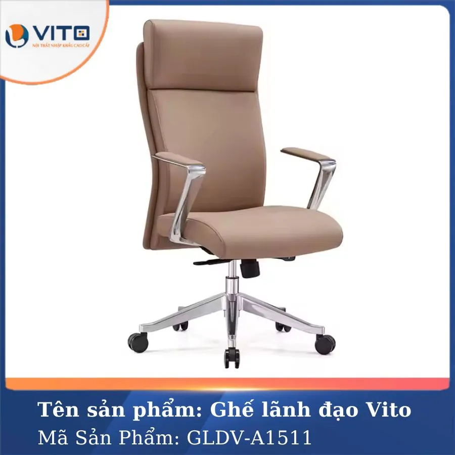 GHẾ LÃNH ĐẠO DA VITO GLDV-A1511 8 Ghế lãnh đạo da Vito GLDV-A1511 - Ảnh 8