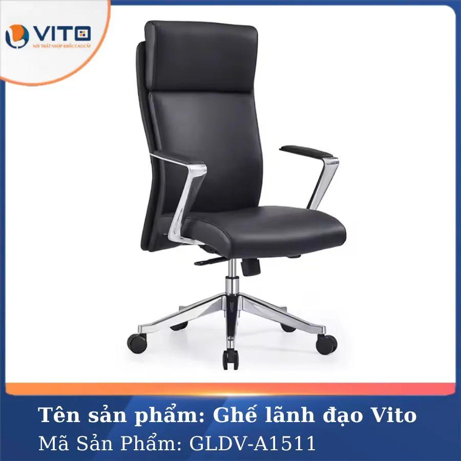GHẾ LÃNH ĐẠO DA VITO GLDV-A1511 7 Ghế lãnh đạo da Vito GLDV-A1511 - Ảnh 7