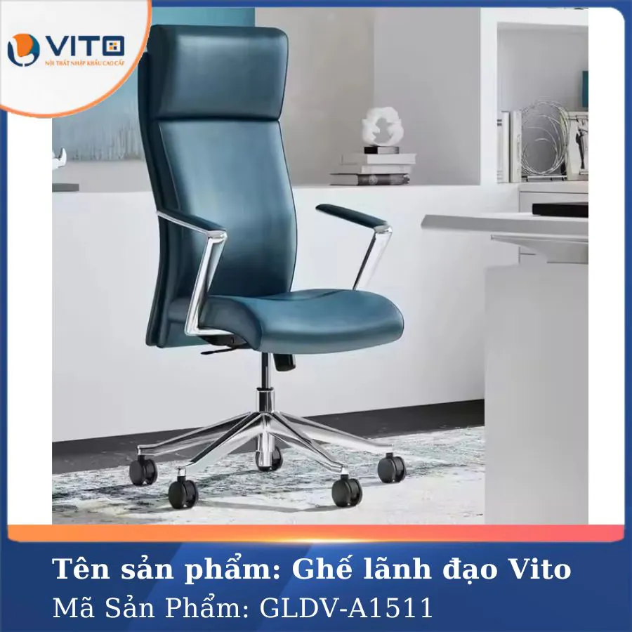 GHẾ LÃNH ĐẠO DA VITO GLDV-A1511 6 Ghế lãnh đạo da Vito GLDV-A1511 - Ảnh 6