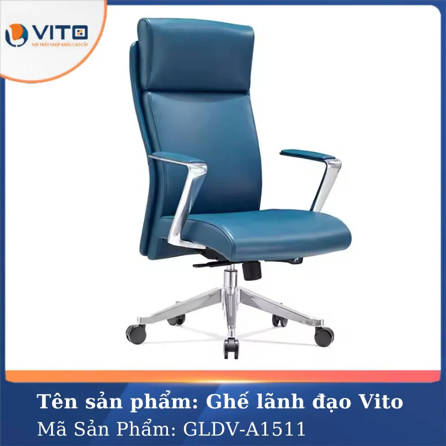 GHẾ LÃNH ĐẠO DA VITO GLDV-A1511 2 Ghế lãnh đạo da Vito GLDV-A1511 - Ảnh 2