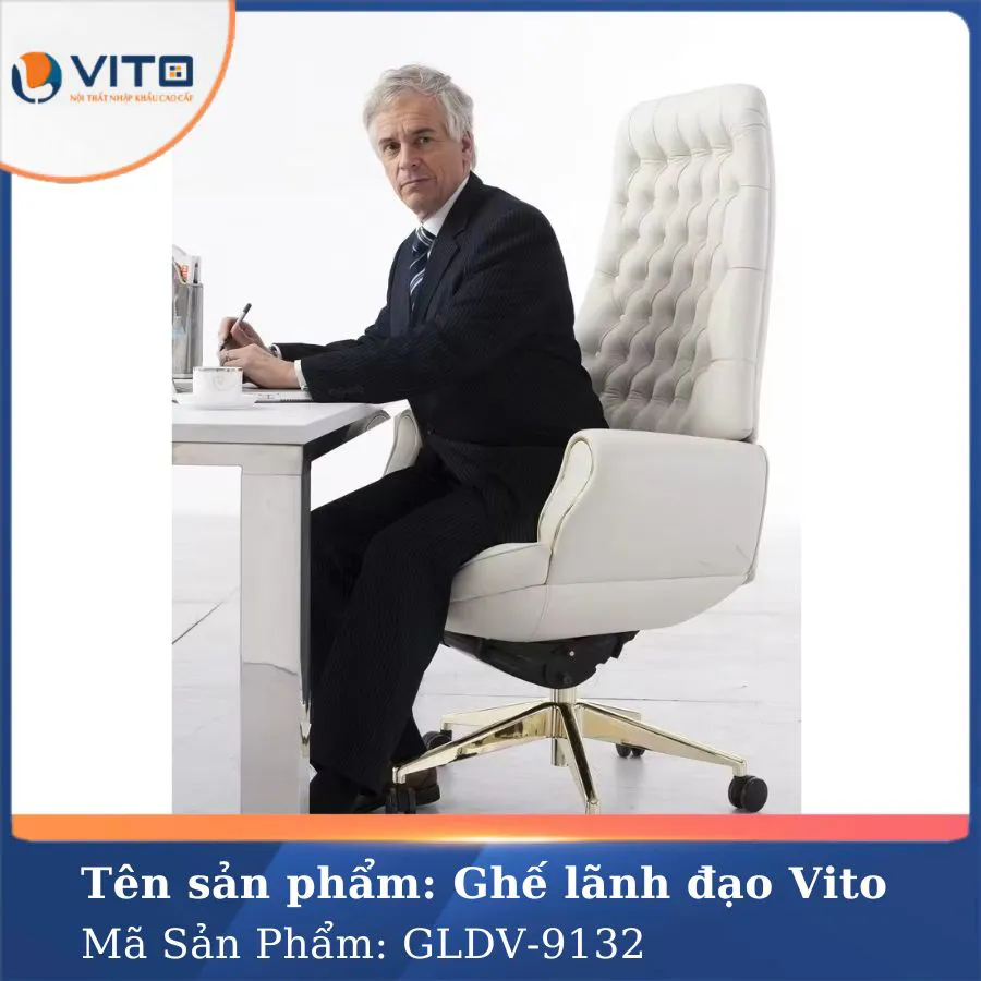 GHẾ LÃNH ĐẠO DA VITO GLDV-9132 6 Ghế lãnh đạo da Vito GLDV-9132 - Ảnh 6