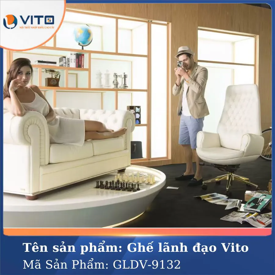 GHẾ LÃNH ĐẠO DA VITO GLDV-9132 7 Ghế lãnh đạo da Vito GLDV-9132 - Ảnh 7