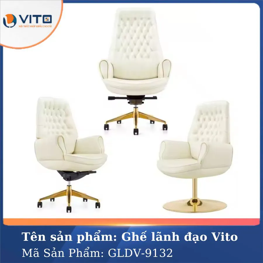 GHẾ LÃNH ĐẠO DA VITO GLDV-9132 4 Ghế lãnh đạo da Vito GLDV-9132 - Ảnh 4