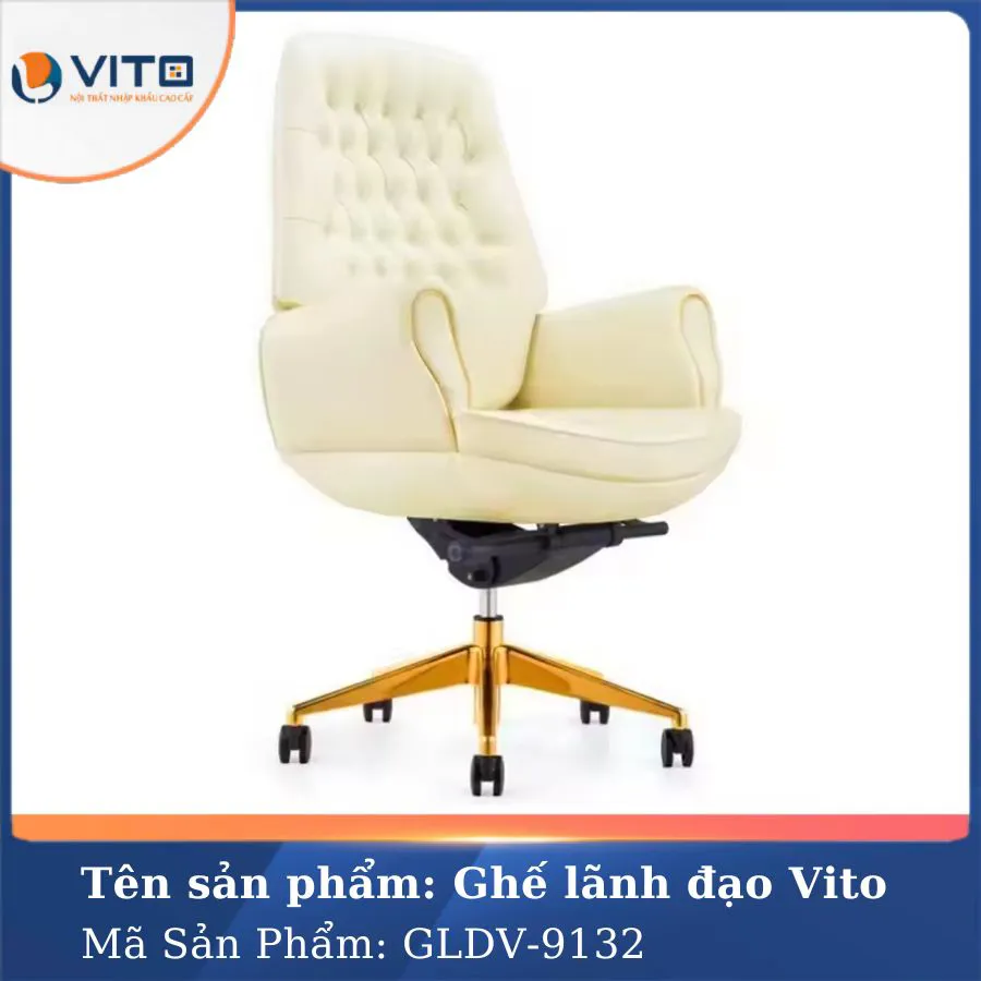 GHẾ LÃNH ĐẠO DA VITO GLDV-9132 8 Ghế lãnh đạo da Vito GLDV-9132 - Ảnh 8