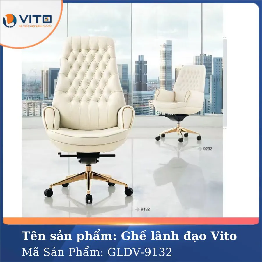 GHẾ LÃNH ĐẠO DA VITO GLDV-9132 5 Ghế lãnh đạo da Vito GLDV-9132 - Ảnh 5