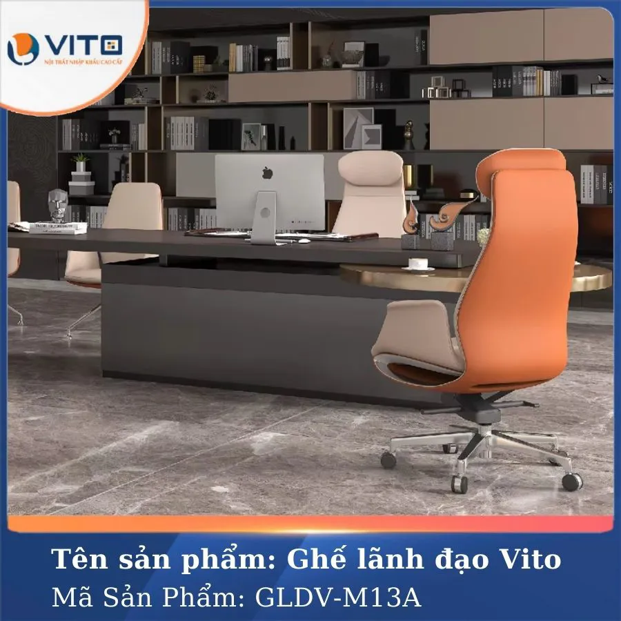 GHẾ LÃNH ĐẠO DA VITO GLDV-M13A 6 Ghế lãnh đạo da Vito GLDV-M13A - Ảnh 6