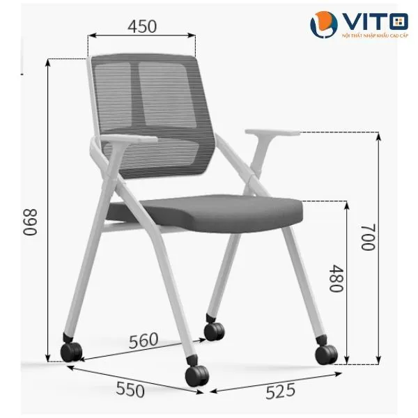 GHẾ TRAINING VITO GTV-D362-1 3 Ghế training Vito GTV-D362-1 - Ảnh 3