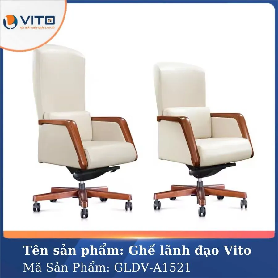 GHẾ LÃNH ĐẠO DA VITO GLDV-A1521 5 Ghế lãnh đạo da Vito GLDV-A1521 - Ảnh 5