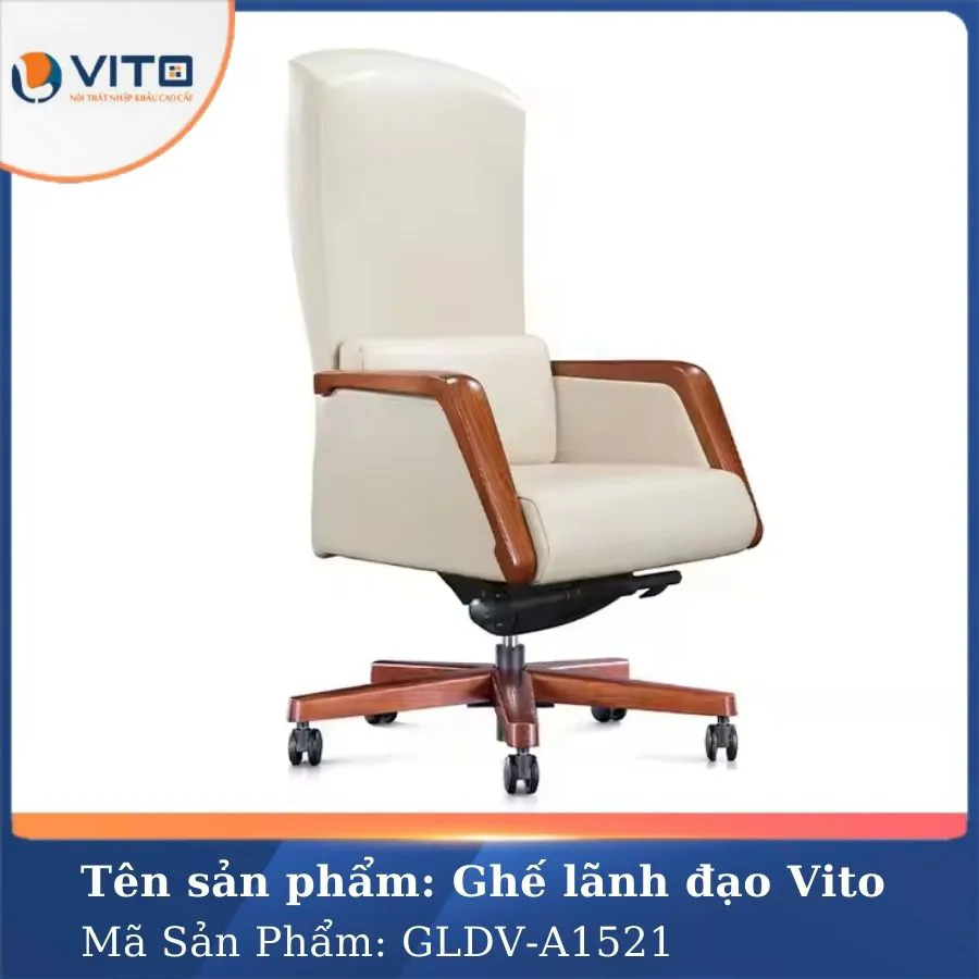 GHẾ LÃNH ĐẠO DA VITO GLDV-A1521 2 Ghế lãnh đạo da Vito GLDV-A1521 - Ảnh 2