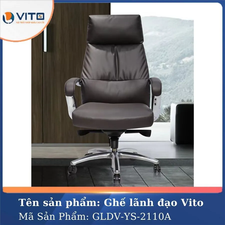 GHẾ LÃNH ĐẠO DA BÒ VITO GLDV-YS-2110A 5 Ghế lãnh đạo da bò Vito GLDV-YS-2110A - Ảnh 5