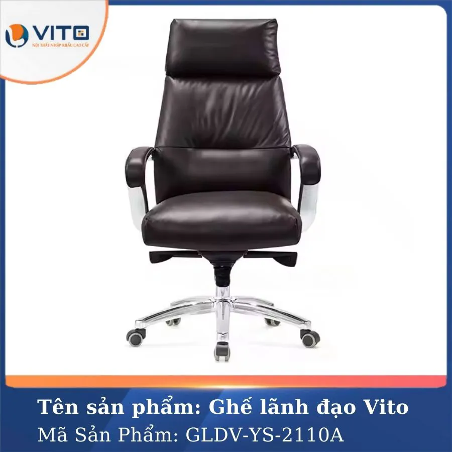 GHẾ LÃNH ĐẠO DA BÒ VITO GLDV-YS-2110A 3 Ghế lãnh đạo da bò Vito GLDV-YS-2110A - Ảnh 3