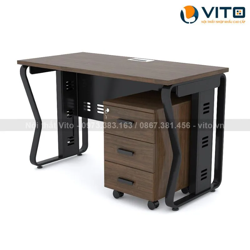 BÀN LÀM VIỆC CHÂN U UỐN BLVV-U1D 4 Bàn làm việc chân U Uốn BLVV-U1D - Ảnh 4