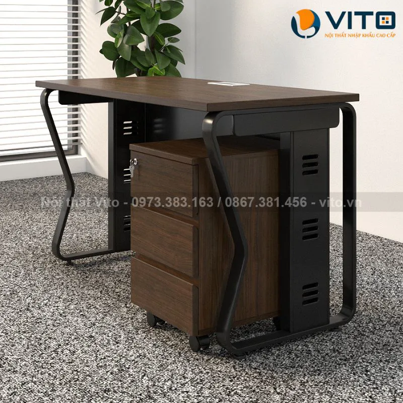 BÀN LÀM VIỆC CHÂN U UỐN BLVV-U1D 6 Bàn làm việc chân U Uốn BLVV-U1D - Ảnh 6