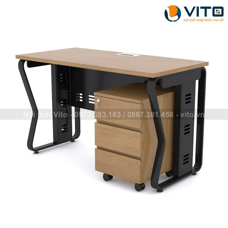 BÀN LÀM VIỆC CHÂN U UỐN BLVV-U1D 3 Bàn làm việc chân U Uốn BLVV-U1D - Ảnh 3