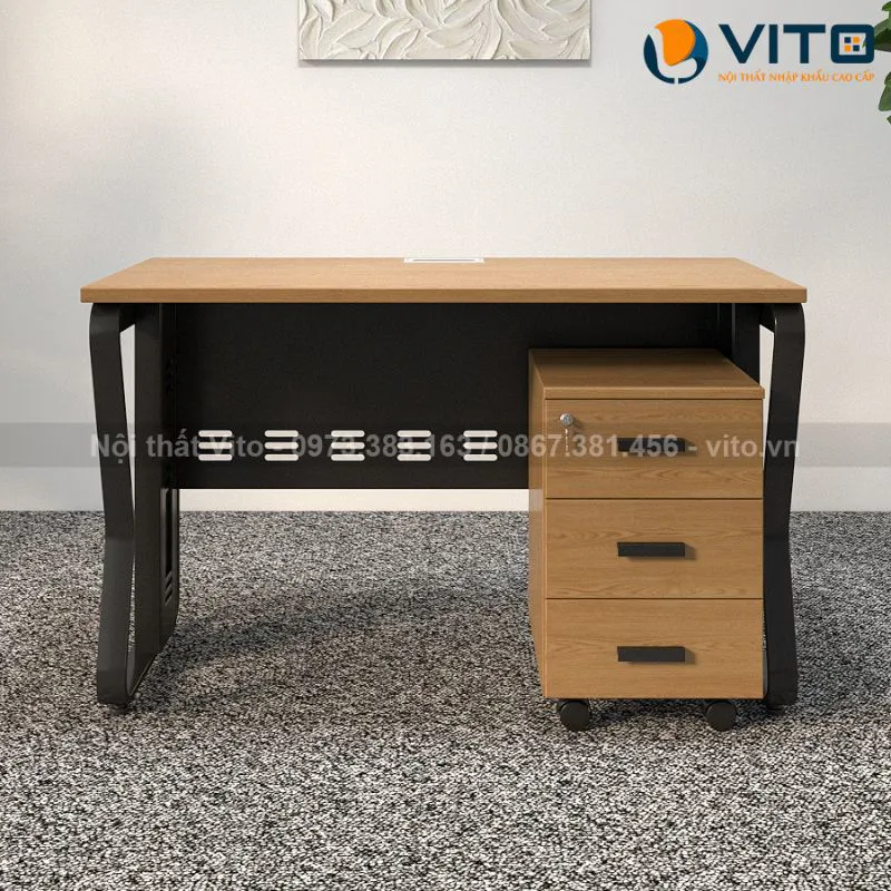 BÀN LÀM VIỆC CHÂN U UỐN BLVV-U1D 9 Bàn làm việc chân U Uốn BLVV-U1D - Ảnh 9