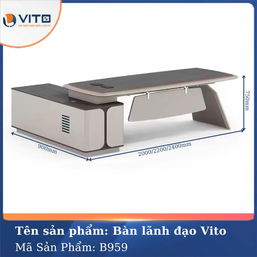BÀN LÃNH ĐẠO VITO B959 2 Bàn lãnh đạo Vito B959 - Ảnh 2