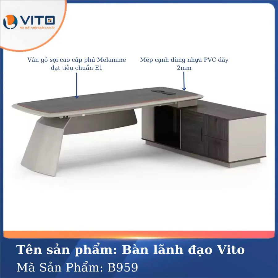 BÀN LÃNH ĐẠO VITO B959 3 Bàn lãnh đạo Vito B959 - Ảnh 3