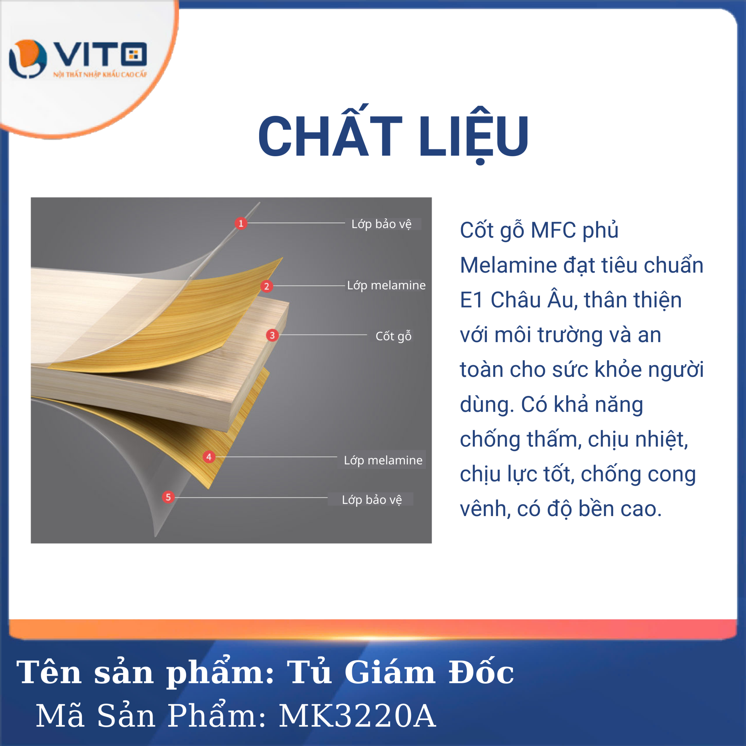TỦ TÀI LIỆU GIÁM ĐỐC VITO MK3220A 4 Tủ tài liệu giám đốc Vito MK3220A - Ảnh 4