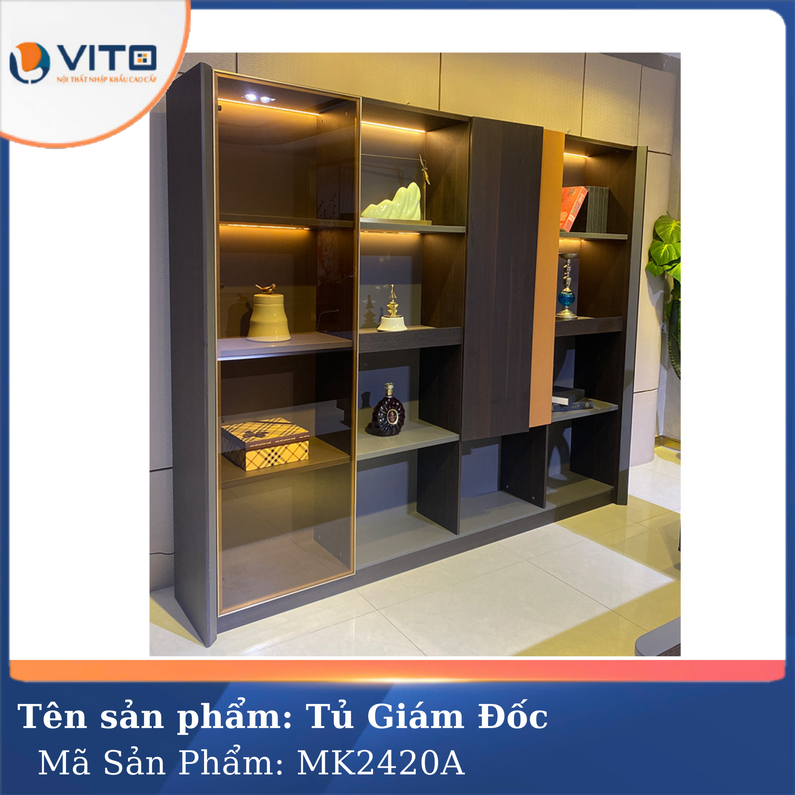 TỦ TÀI LIỆU GIÁM ĐỐC VITO MK2420A 8 Tủ tài liệu giám đốc Vito MK2420A - Ảnh 8