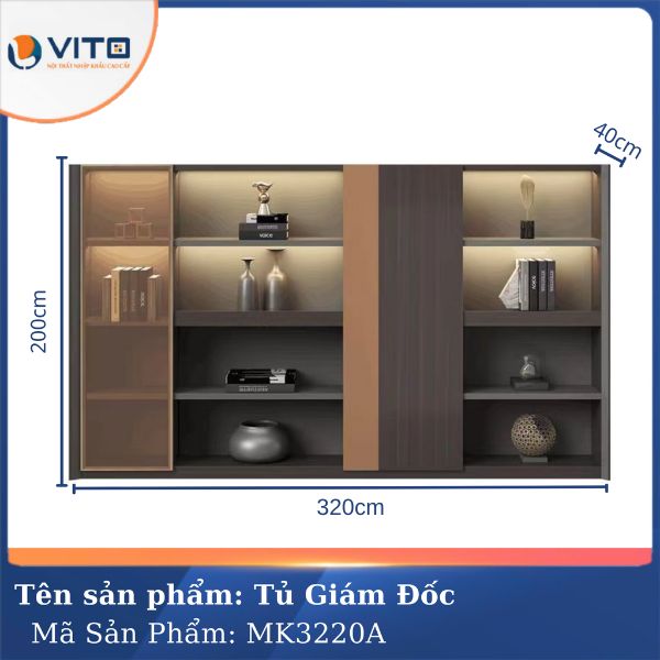TỦ TÀI LIỆU GIÁM ĐỐC VITO MK3220A 2 Tủ tài liệu giám đốc Vito MK3220A - Ảnh 2