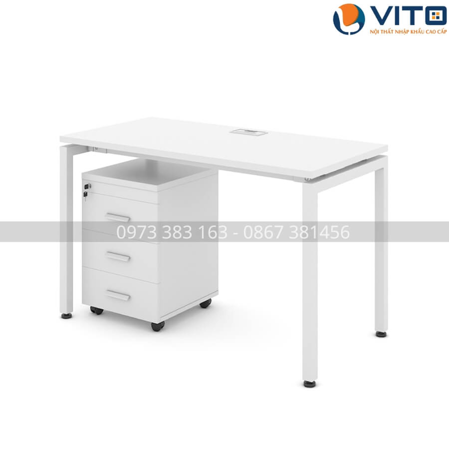 Bàn làm việc chân độc lập Vito 1m2 BLVV-BVDL12T-1