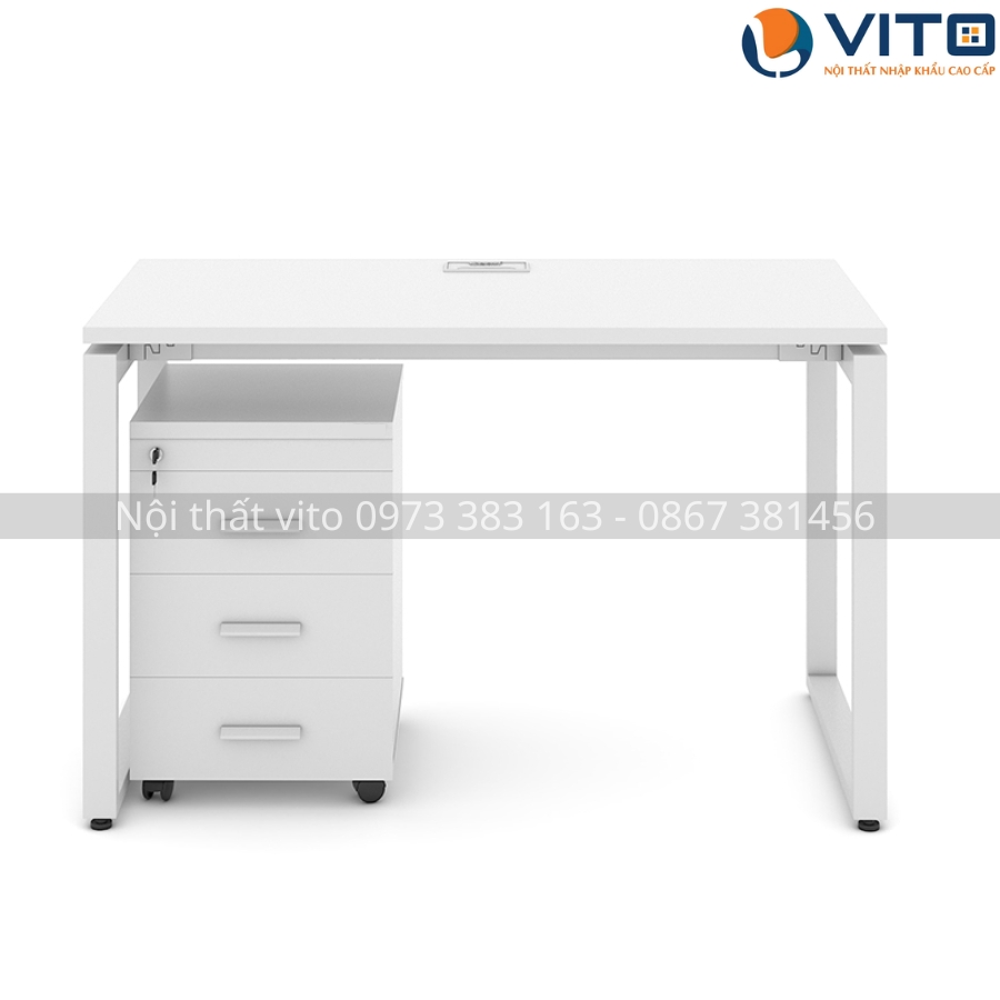 BÀN LÀM VIỆC KHUNG SẮT CHÂN CHỮ U VITO 1M2 BLVV – U12T1 2 Bàn làm việc khung sắt chân chữ U Vito 1m2 BLVV – U12T1 - Ảnh 2