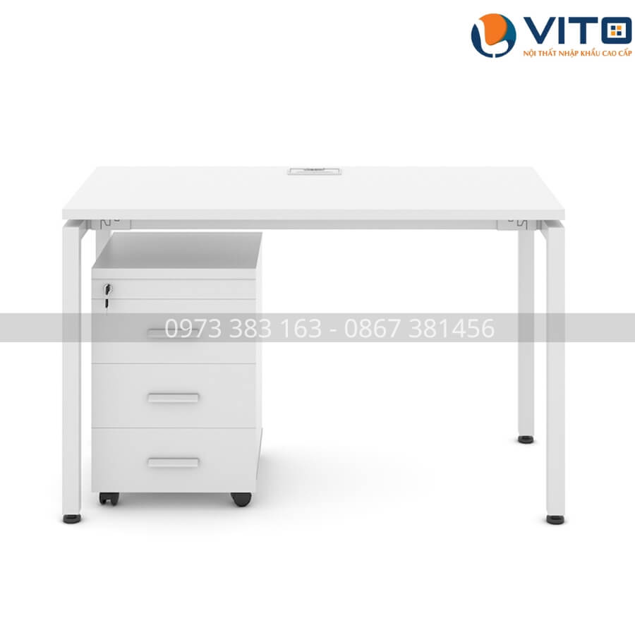 BÀN LÀM VIỆC CHÂN ĐỘC LẬP VITO 1M2 BLVV-BVDL12T-1 3 Bàn làm việc chân độc lập Vito 1m2 BLVV-BVDL12T-1 - Ảnh 3