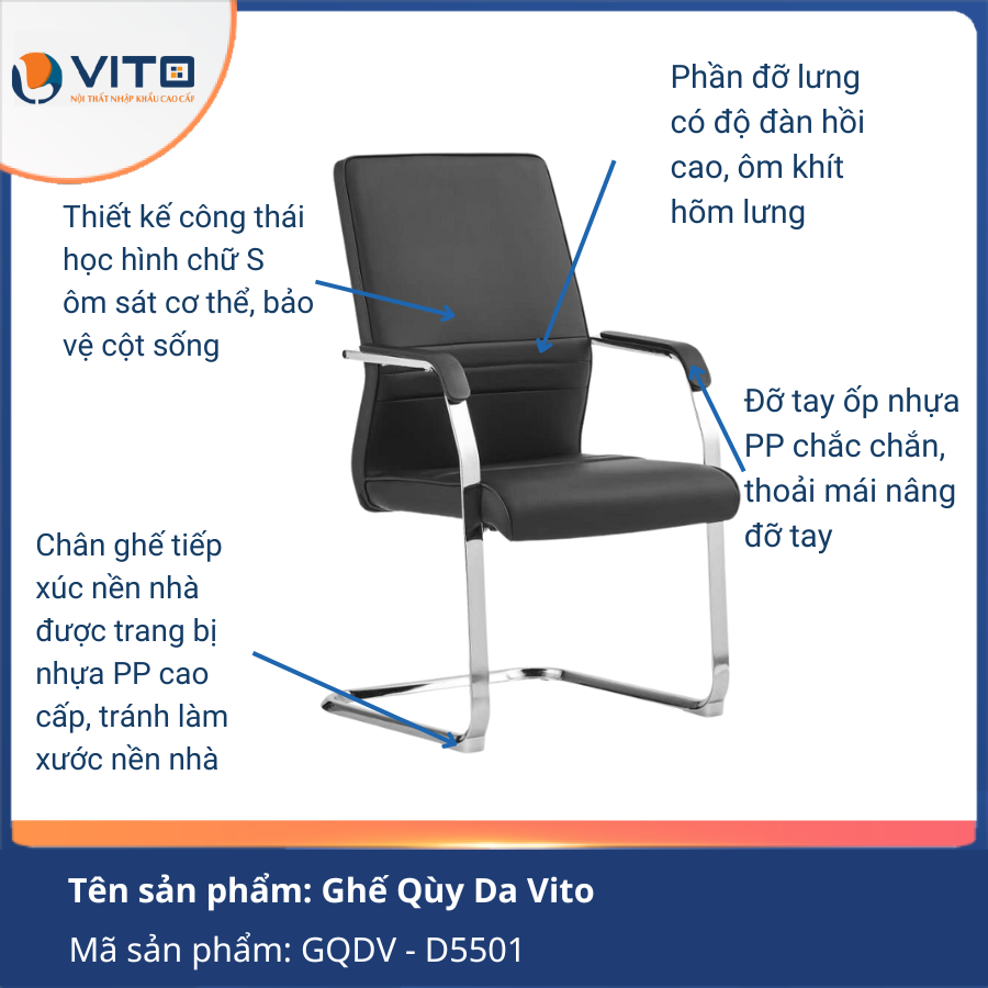 GHẾ QUỲ DA VITO GQDV – D5501 5 Ghế quỳ da VITO GQDV – D5501 - Ảnh 5