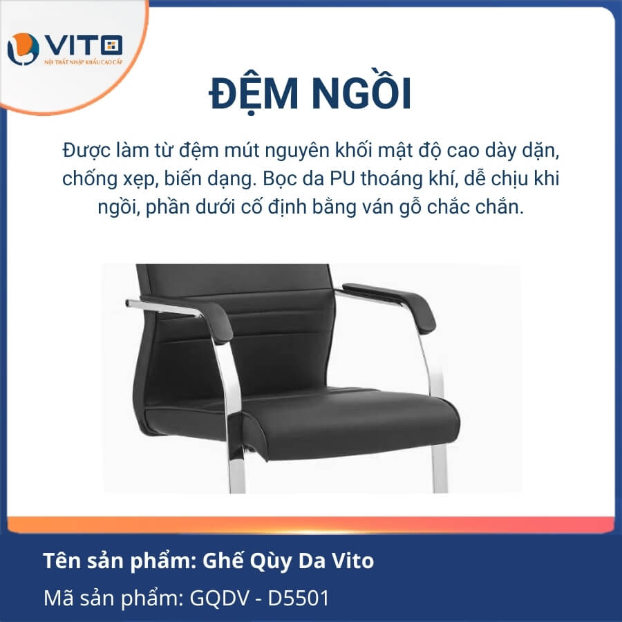GHẾ QUỲ DA VITO GQDV – D5501 7 Ghế quỳ da VITO GQDV – D5501 - Ảnh 7