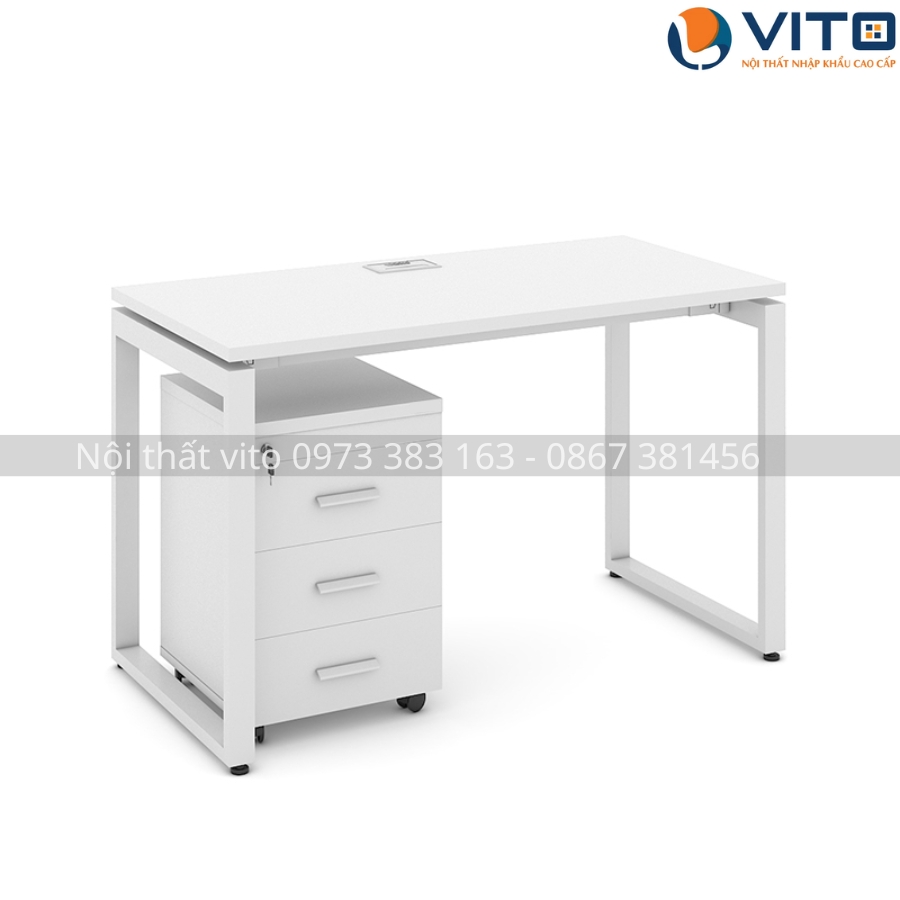 BÀN LÀM VIỆC KHUNG SẮT CHÂN CHỮ U VITO 1M2 BLVV – U12T1 3 Bàn làm việc khung sắt chân chữ U Vito 1m2 BLVV – U12T1 - Ảnh 3
