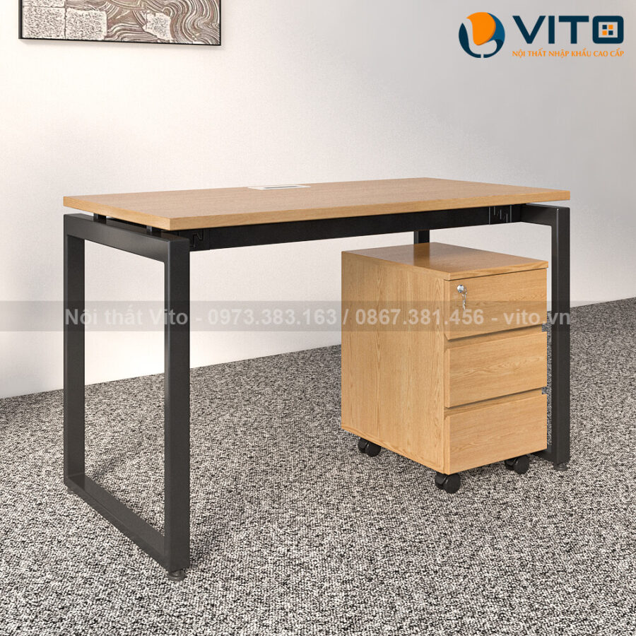 BÀN LÀM VIỆC KHUNG SẮT CHÂN CHỮ U VITO 1M2 BLVV – U12T 3 Bàn làm việc khung sắt chân chữ U Vito 1m2 BLVV – U12T - Ảnh 3
