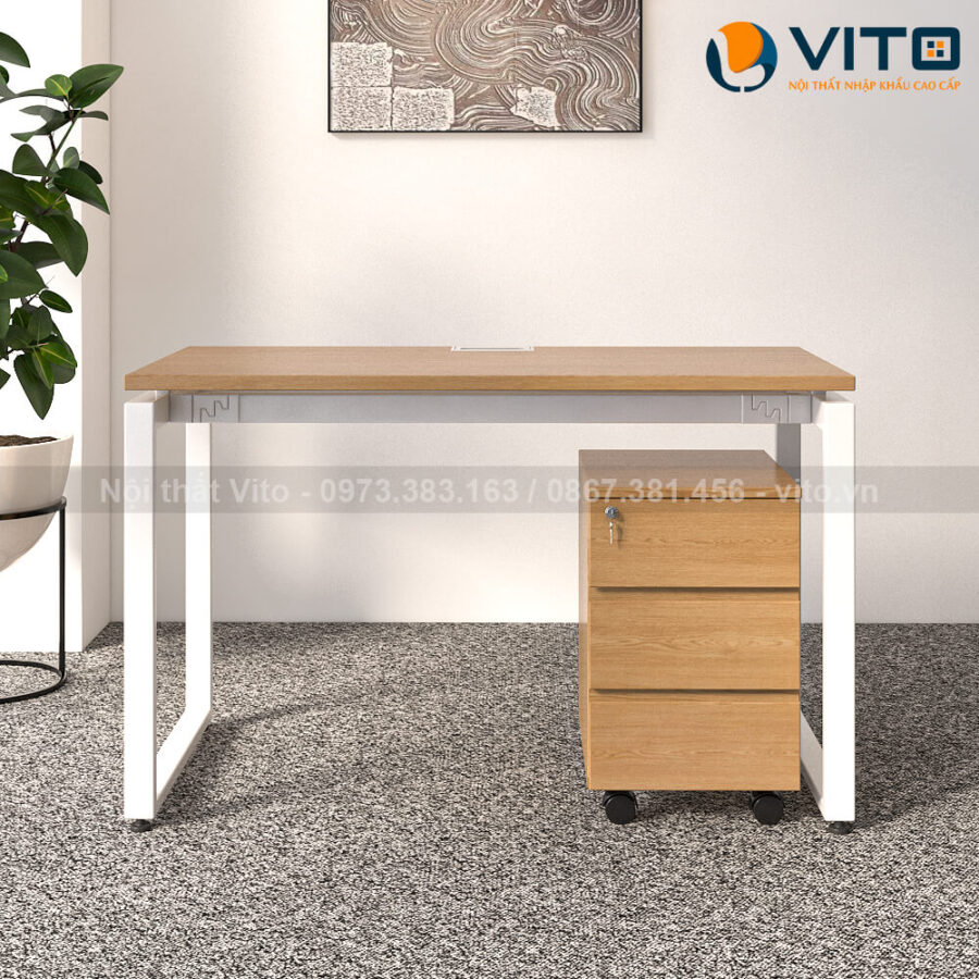 BÀN LÀM VIỆC KHUNG SẮT CHÂN CHỮ U VITO 1M2 BLVV – U12T 4 Bàn làm việc khung sắt chân chữ U Vito 1m2 BLVV – U12T - Ảnh 4