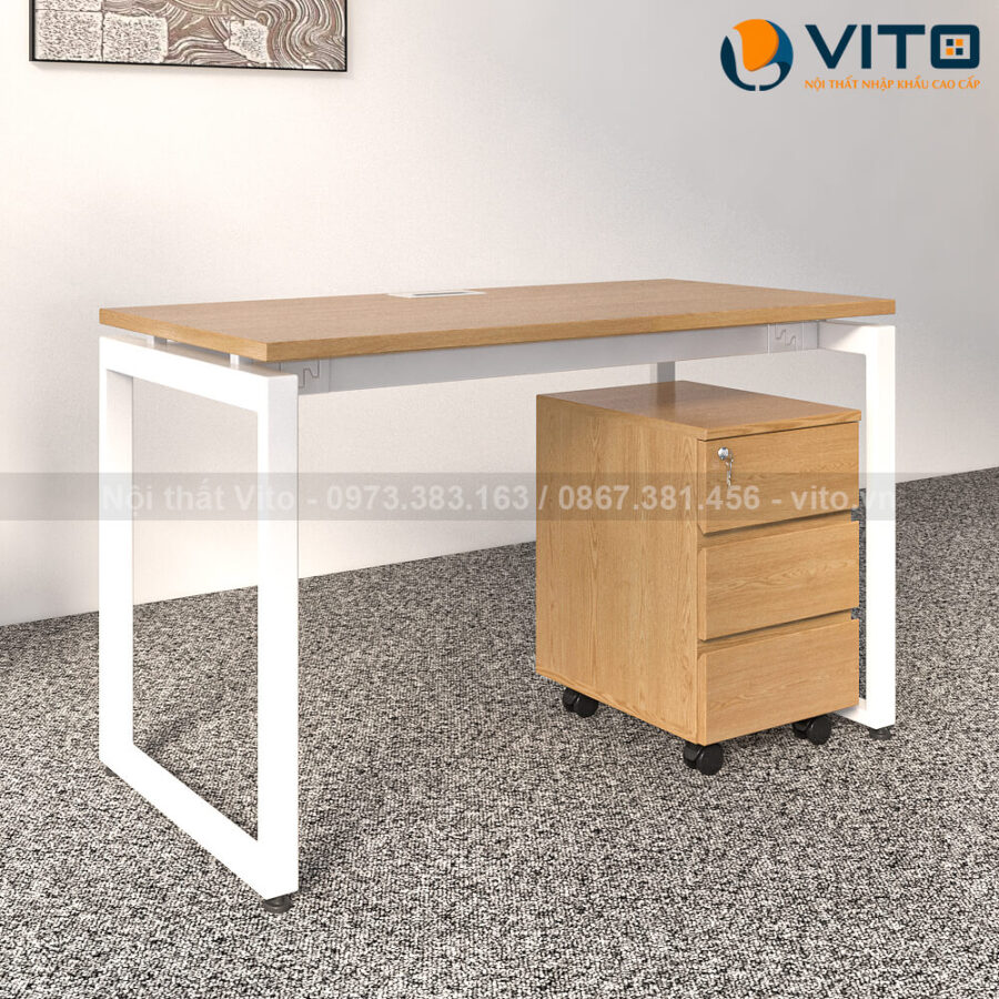 BÀN LÀM VIỆC KHUNG SẮT CHÂN CHỮ U VITO 1M2 BLVV – U12T 5 Bàn làm việc khung sắt chân chữ U Vito 1m2 BLVV – U12T - Ảnh 5