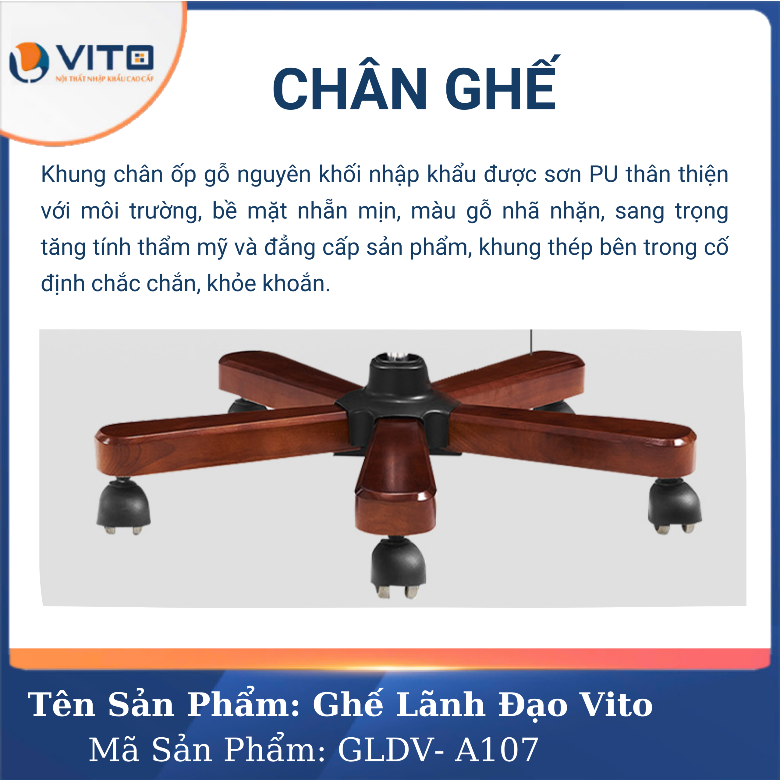 GHẾ LÃNH ĐẠO VITO GLDV-A107 10 Ghế Lãnh Đạo Vito GLDV-A107 - Ảnh 10