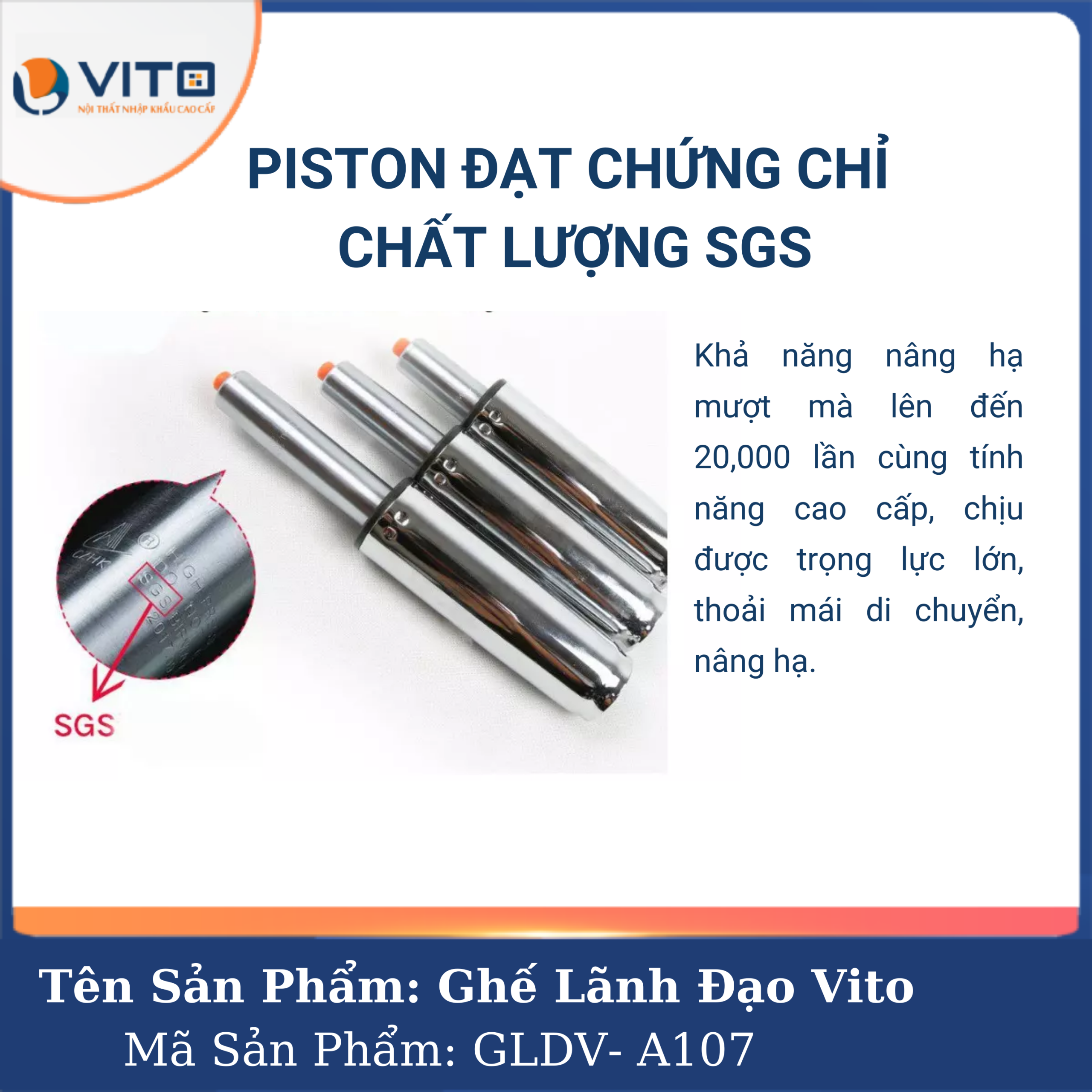 GHẾ LÃNH ĐẠO VITO GLDV-A107 11 Ghế Lãnh Đạo Vito GLDV-A107 - Ảnh 11