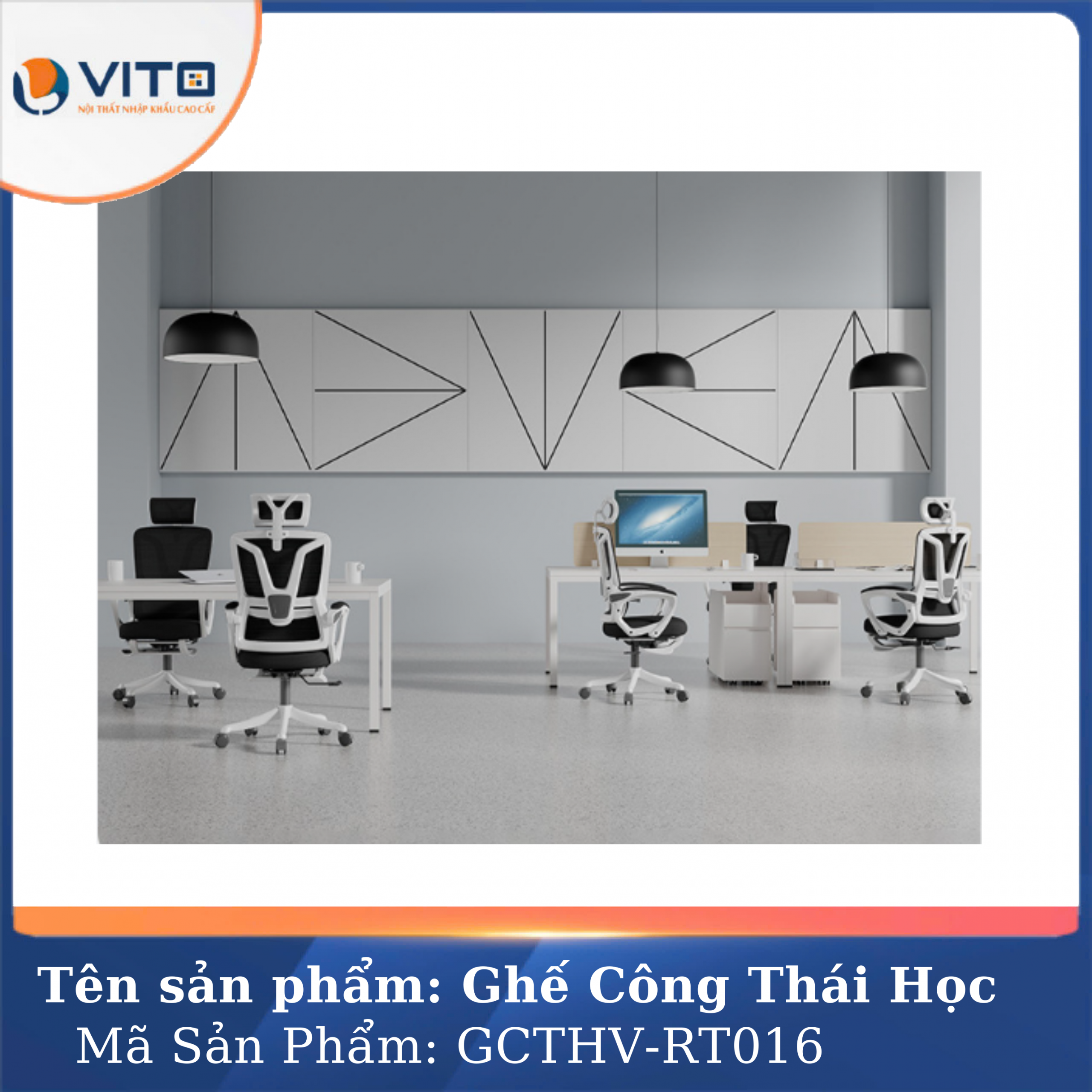 GHẾ CÔNG THÁI HỌC GCTHV-RT006T 6 Ghế công thái học GCTHV-RT006T - Ảnh 6
