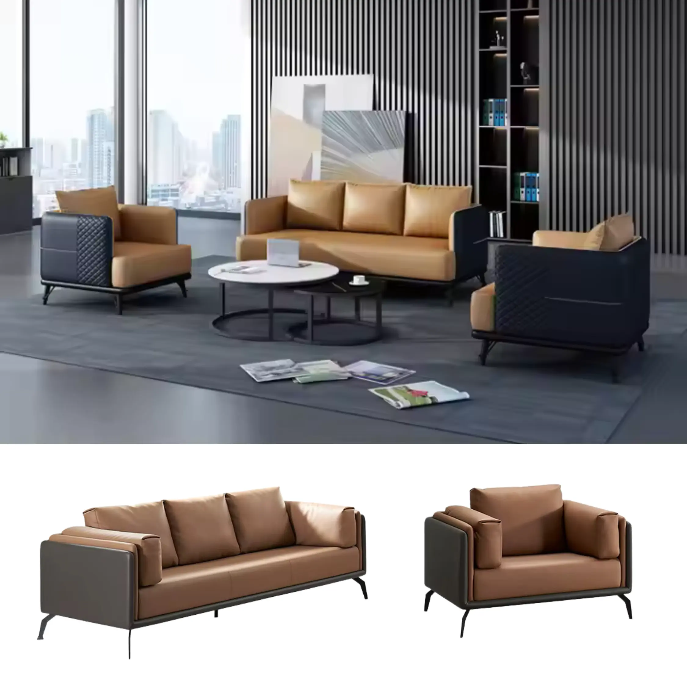 Bộ Ghế Sofa Da Cao Cấp Vito SF221