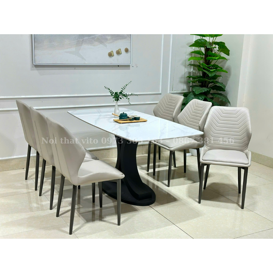 Bộ bàn ăn 6 ghế nhập khẩu Vito BGAV-BGA2401