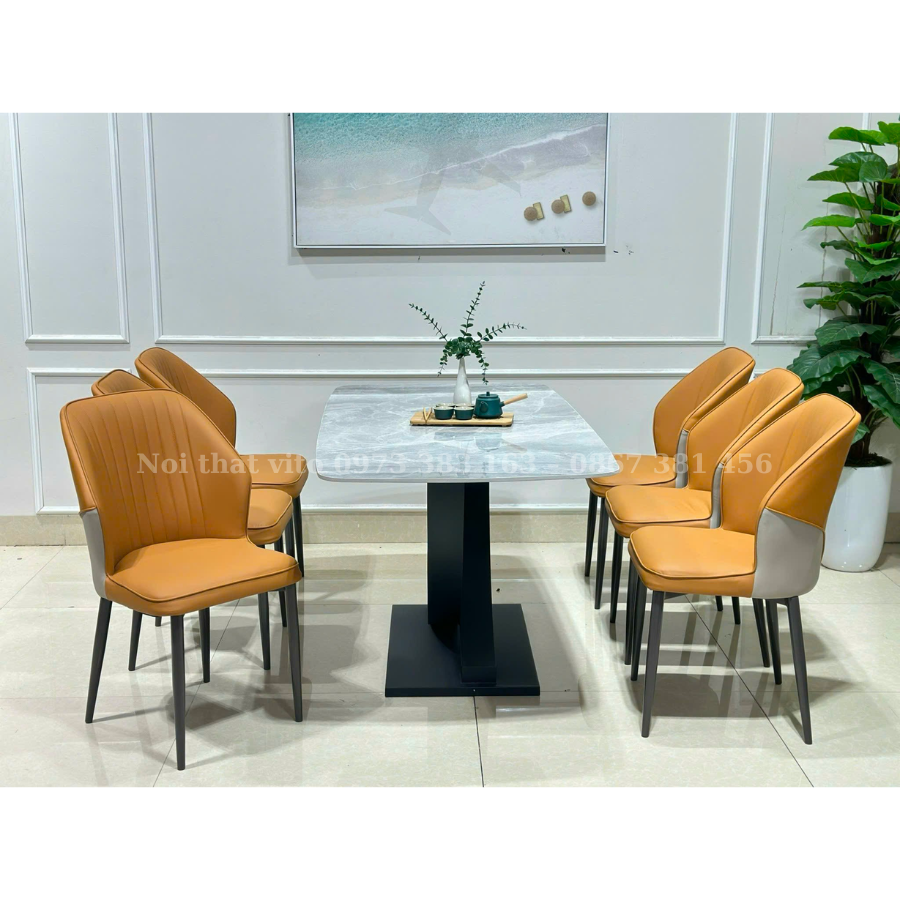 Bộ bàn ăn 6 ghế nhập khẩu Vito BGAV-BGA2403
