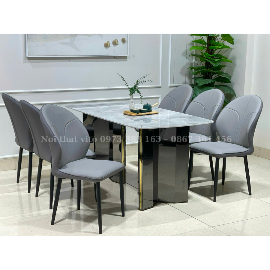 BỘ BÀN ĂN 6 GHẾ NHẬP KHẨU VITO BGAV-BGA2404 2 Bộ bàn ăn 6 ghế nhập khẩu Vito BGAV-BGA2404 - Ảnh 2