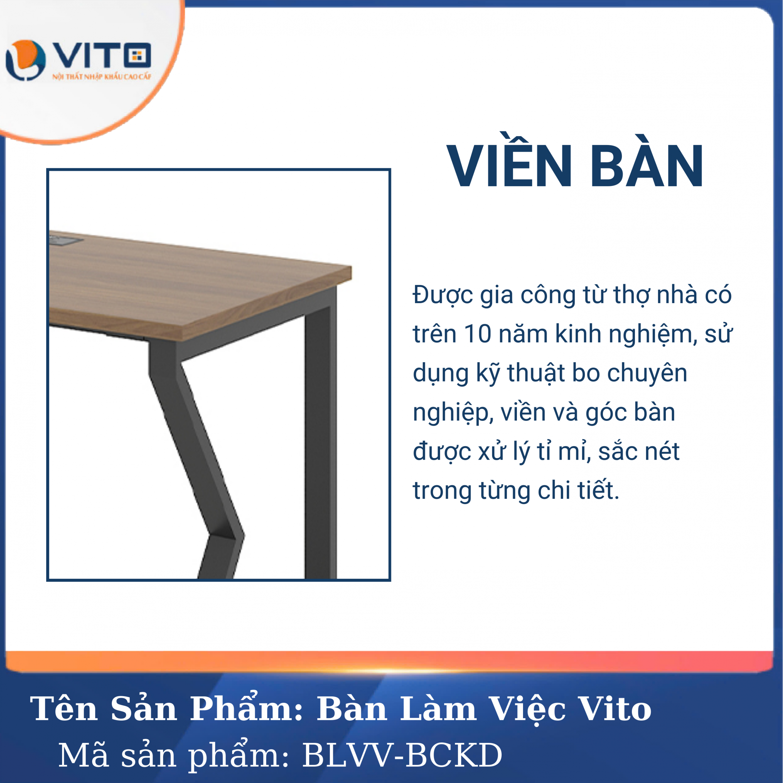BÀN LÀM VIỆC KHUNG SẮT CHÂN CHỮ K VITO 1M2 BLVV – BCKD 8 Bàn làm việc khung sắt chân chữ K Vito 1m2 BLVV – BCKD - Ảnh 8