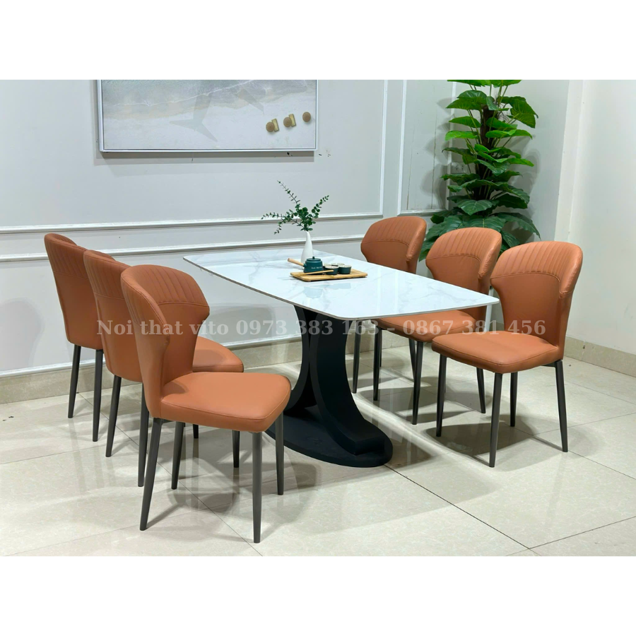 Bộ bàn ăn 6 ghế nhập khẩu Vito BGAV-BGA2402
